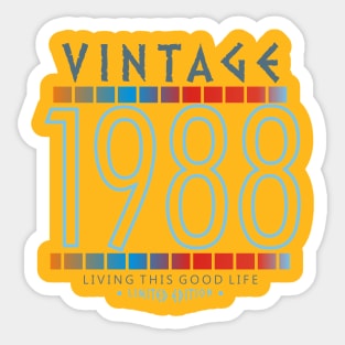 32nd Birthday T-Shirt - Vintage 1988 Sticker